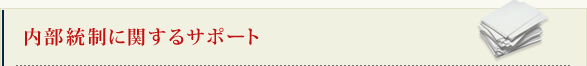 内部統制に関するサポート